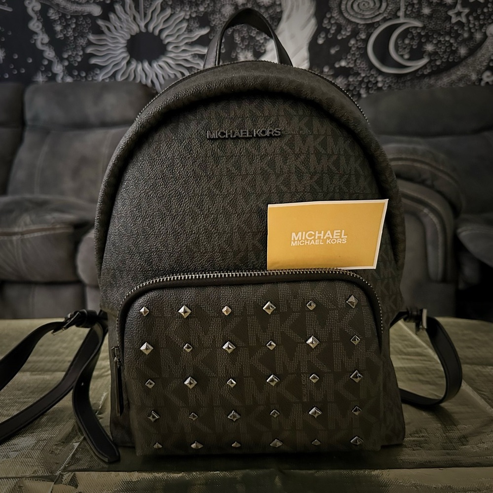 Michael Kors Black Studded Backpack - Picture 11 of 14